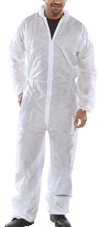 BEESWIFT POLPROP DISP B/SUIT WHITE – Vienkartinis kombinezonas iš neaustinio audinio (33 g/m² SMS)