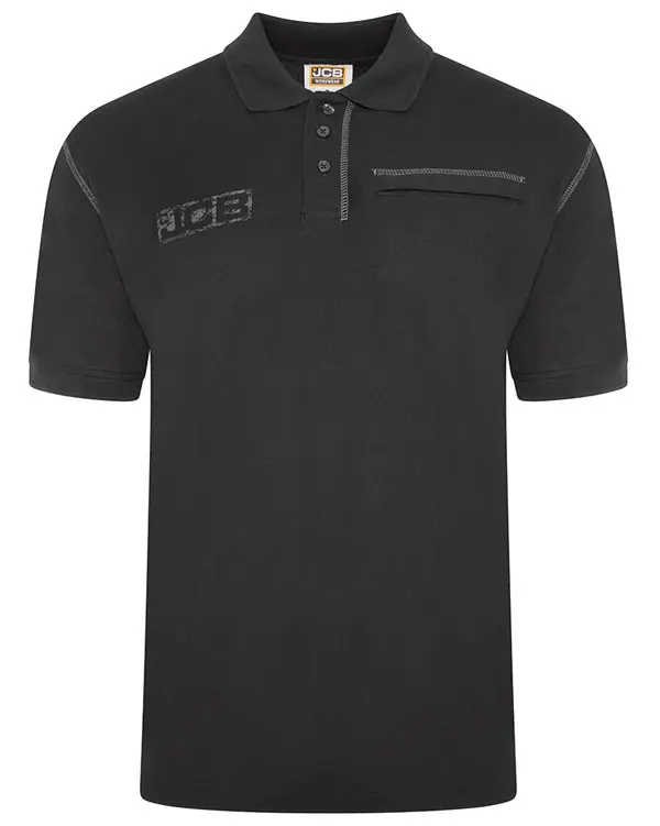 JCB TRADE WORK POLO BLACK – Darbo polo marškinėliai (juodi)