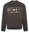  JCB TRADE CREW SWEATSHIRT BLACK – Juodas darbo džemperis su sustiprintais alkūnių lopais