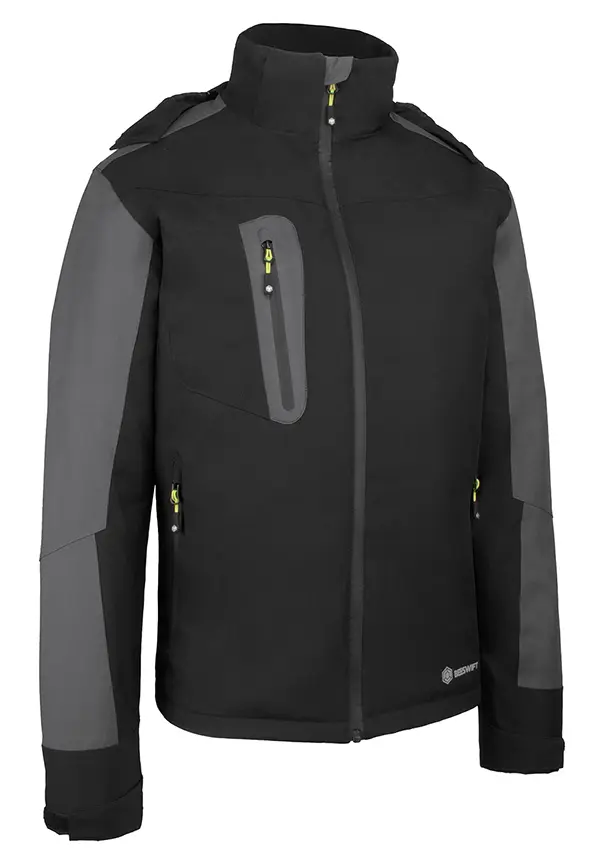 BEESWIFT PADDED RAIN JACKET BLK/GRY – Neperšlampama ir pašiltinta darbo striukė