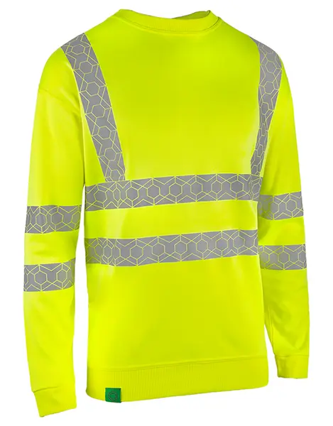 BEESWIFT ENVIROWEAR RECYCLABLE HI-VIS SWEATSHIRT SY – Perdirbtas aukšto matomumo džemperis (Class 3)