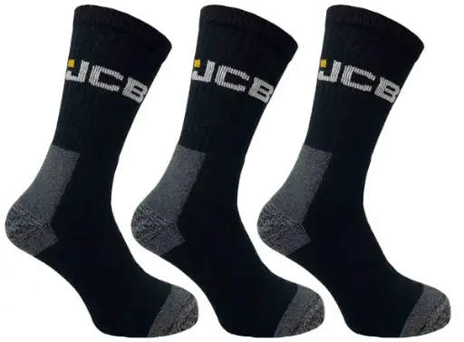 [JCBX000044Y] JCB Darbo Kojinės su Elastanu – Juodos (Dydžiai 39–46)
