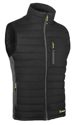 FLEX WORKWEAR PADDED BODYWARMER – Juoda/Pilka darbo liemenė su pašiltinimu