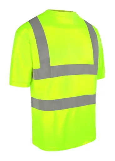 BEESWIFT CREW NECK T-SHIRT SAT YELLOW – Aukšto matomumo marškinėliai (Class 2)