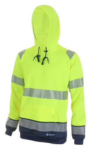 BEESWIFT HIVIS TWO TONE HOODY – Aukšto matomumo flisinis džemperis su gobtuvu (Class 3)